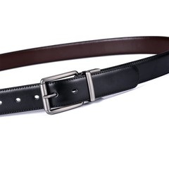 Beltox Men&rsquo;s Genuine Leather 34-36, Black Coffee With Brushed Roller Buckle