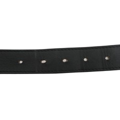 Louis Vuitton M6812T Sun Tulle Jeans Logo Buckle Leather Belt Black Used