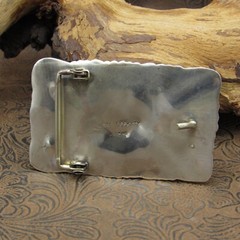 Zuni Sterling Silver 8 Turquoise Stone Belt Buckle By George & Lupeta Leekity