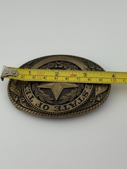 Tony Lama Collection The State of Texas Lone Star Solid Brass Belt Buckle