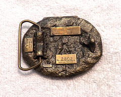 VINTAGE BELT BUCKLE TRACTOR IMPLEMENT SUPPLY (TISCO) SPEC CAST SISKIYOU BB16
