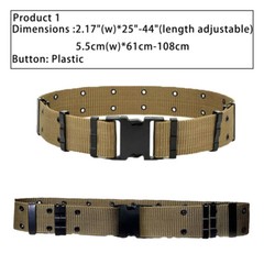 Casual Military MOLLE Tactical Belt Quick Release Buckle Lightweight Hiking Belt