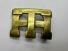 Tommy Hilfiger Monogram TH American Clothing Brand Apparel BrassTone Belt Buckle