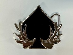 Spade Playing Cards W/ Birds Cutout NOS 2005 Hunters Vegas Baby! Belt Buckle