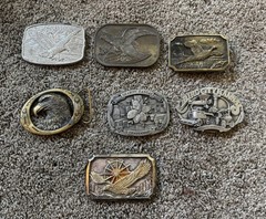 VTG 80s 1990s Kansas Western Belt Buckle Eagle Belt Buckle Lot Of 7 Bird City