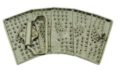 Royal Flush Blinged Iced Style Silver Rhinestone Las Vegas Poker Belt Buckle New