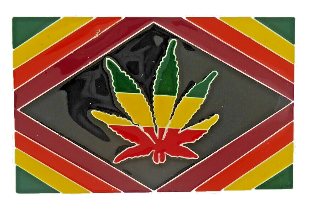 Belt Buckle New Men Women Rasta Flag Square Reggae Style Colorful Metal Fashion
