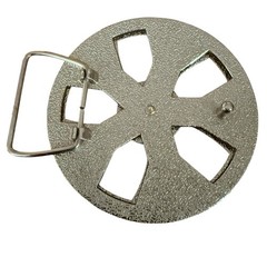 Vintage Iron Cross Spinner Belt Buckle Chrome Gold Two Tone Y2K Industrial Rave