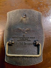 Great American Mint California Police Olympics Brass Buckle Antique 1.75&Prime;