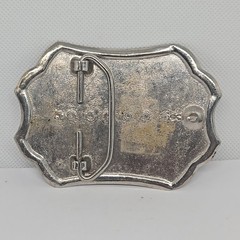 Unisex Silver Look Floral Design Belt Buckle