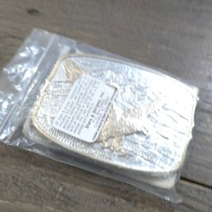 NEW Vtg Silver and Gold Tone Bald Eagle Belt Buckle U.S.A. Collectable Rare Old