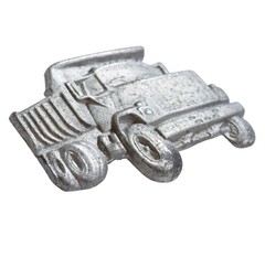 Vintage Custom Cast Aluminum Dump Truck Belt Buckle Construction Trucker 3.5&Prime;