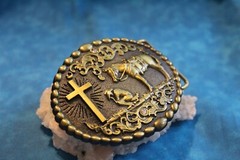 Brass Tone Cross Rider & Horse Belt Buckles – New