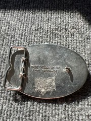 3.5&Prime; x 2.5&Prime; Vintage P.I.E Transport Truck Belt Buckle Q744