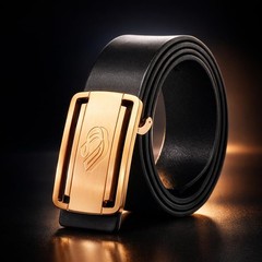 UScarmen Men&rsquo;s Genuine Leather Dress Belt, Black 34&Prime;-38&Prime; Length120cm,