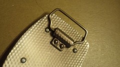 Metal Chrome Finish Monogrammed Embossed Initial « K » Belt Buckle