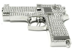 Gun Belt Buckle Western Men Really Rodeo Cowboy Style Silver FULL OF RHINESTONES