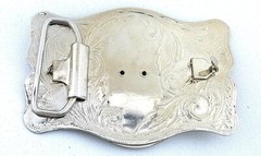Silver Color Horseshoe Southwest Western 1921 Morgan Silver Dollar Belt Buckle