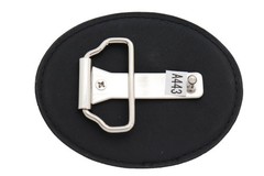 New Buckle Men Women Black Faux Leather Silver Metal Western Cowboy Rodeo Cross