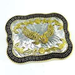 flying american eagle belt buckle pewter in silver black and gold 4×3 inches