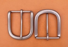 Solid Antique Silver Prong Pin Buckle Men Leather Belt Replacement Buckle 39mm