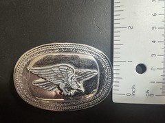 Flying Eagle Silver Metal Finish Belt Buckle