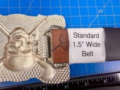 Raised Pirate Skull in Red Bandana Swords Gothic Punk Biker Vibe Belt Buckle