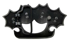 Skull Belt Buckle Antiqued Metal Brass Knuckleduster Crossbone Halloween Costume
