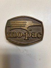 Dyna Buckle Brass Mo Pac Railroad Trains Belt Buckle