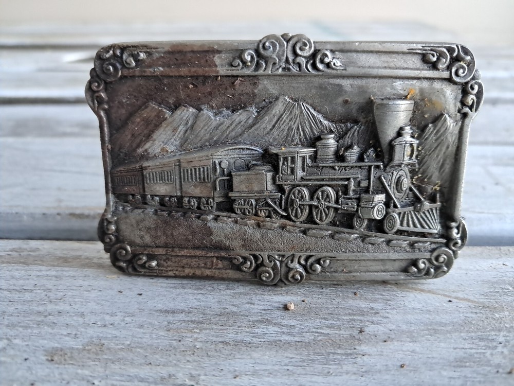 Train Locomotive Vintage Belt Buckle – Siskiyou Buckle Co. 1984