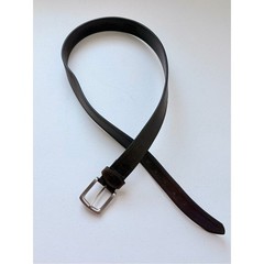 Wrangler Dark Brown American Bison Leather Belt • Silver Buckle Size 38