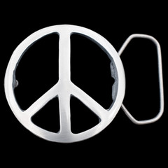 Peace Sign Hippie Flower Child Love Belt Buckle (new)