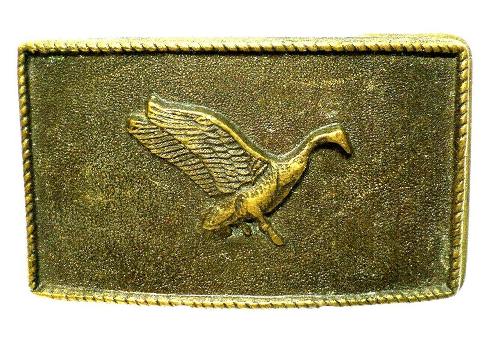 Duck Belt Buckle 1930&rsquo;s to 1940&rsquo;s Water Fowl Vintage 3 1/8&Prime; X 1 7/8&Prime; Metal B9