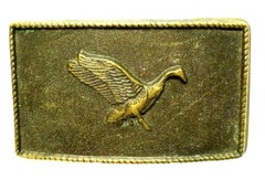 Duck Belt Buckle 1930&rsquo;s to 1940&rsquo;s Water Fowl Vintage 3 1/8&Prime; X 1 7/8&Prime; Metal B9