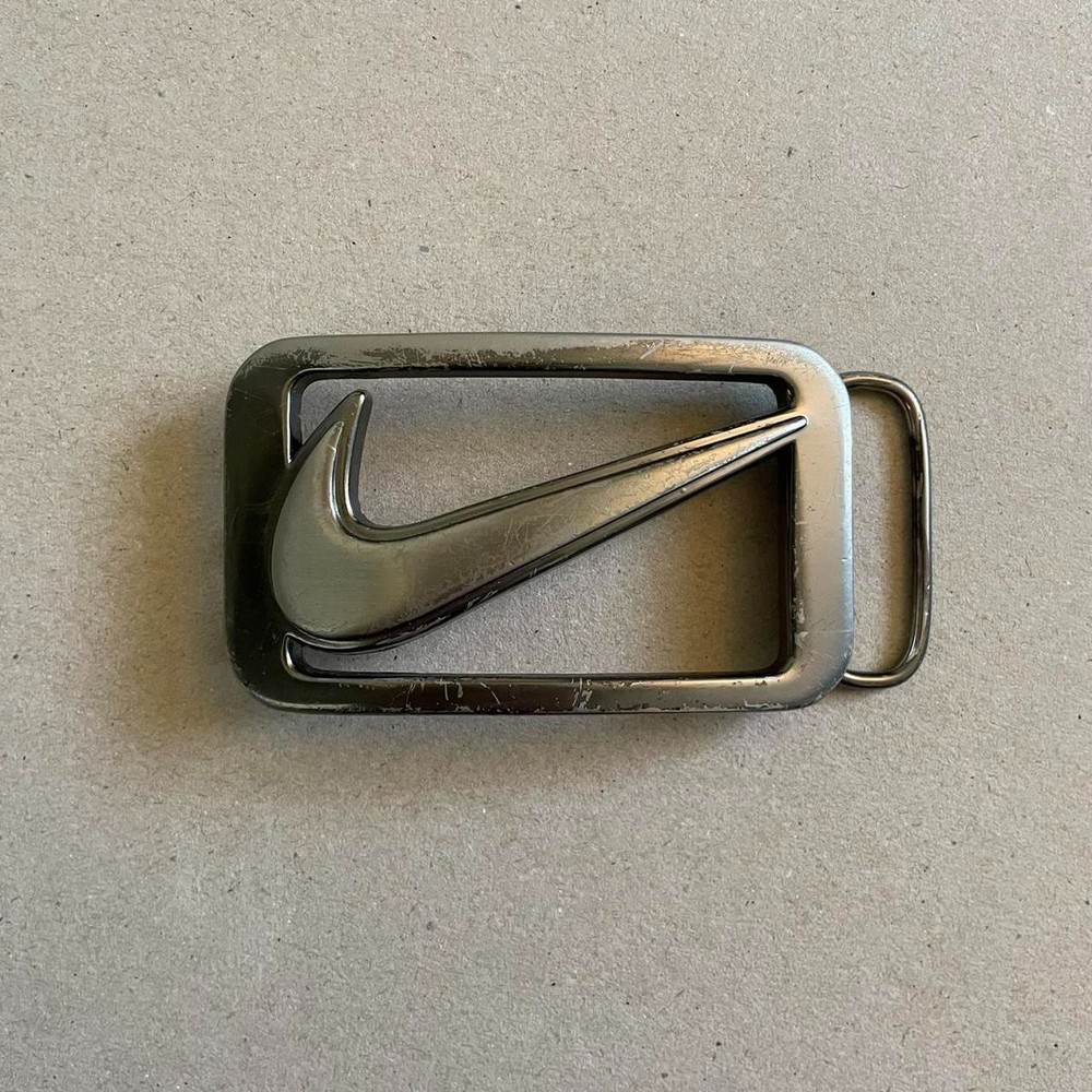 Nike Swoosh Belt Buckle Silver Metal Clip Buckle
