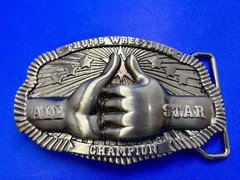 Thumb Wrestling All-Star Champion Trophy Award Belt Buckle New Condition