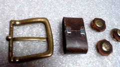 Western Belt Buckle with belt keeper 3 belt posts