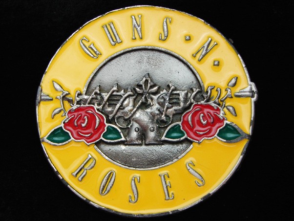 PF19142 2005 **GUN-S-ROSES** MUSIC BAND COMMEMORATIVE PEWTER BELT BUCKLE
