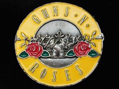 PF19142 2005 **GUN-S-ROSES** MUSIC BAND COMMEMORATIVE PEWTER BELT BUCKLE