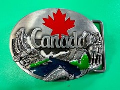 Canada Beautiful Country Commemorative Nature Wildlife Fish Scene Belt Buckle
