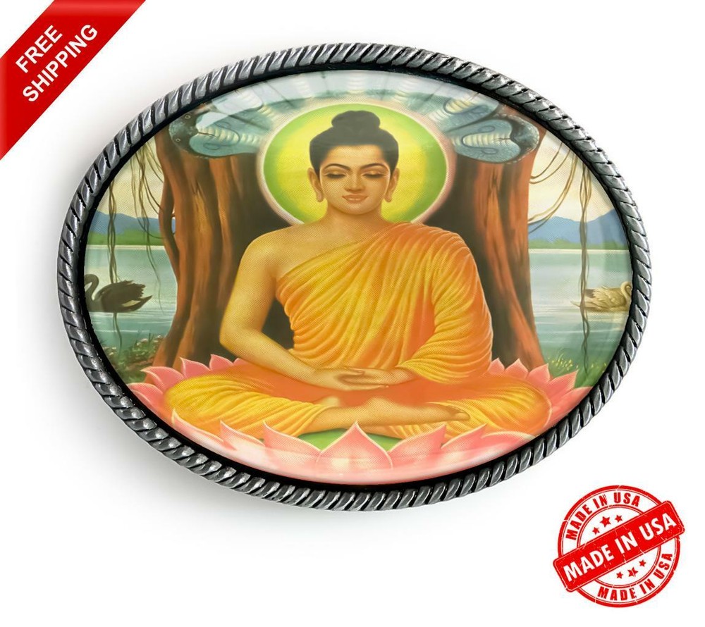 Buddha Gautama Belt Buckle – Spiritual Meditation Handmade Unisex Gift- 318