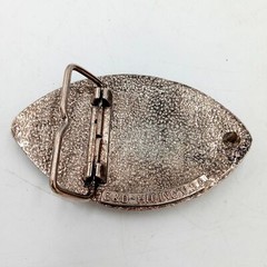 Football Shaped Belt Buckle Whitewater Kansas Bank Horse Western Sports Ks