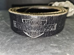 1992 The Great American Belt Buckle Harley-Davidson Born to Ride w/ Leather Belt