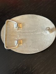 Vintage Collectible Bronco Buster Remington Art Museum Metal Belt Buckle