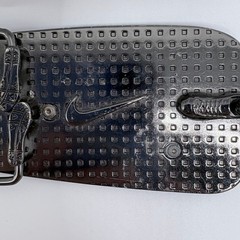 Retro Nike Swoosh Belt Buckle with White Swoosh