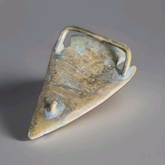 Vintage Solid Brass Or Bronze Western Slide Belt Buckle W/Patina