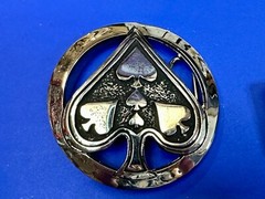 Ace Of Spades Casino Poker Card Games Gambler Cards Silver Star Belt Buckle