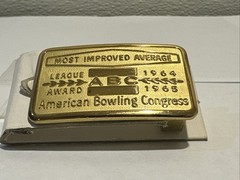 American Bowling Congress Belt Buckle Most Improved Average Award 1965-1965