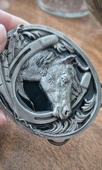 High Quality Silver Finish Horse Horseshoe Western Belt Buckle – Lucky Buckle
