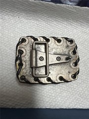 Vintage Handmade Leopard Print with Cross Belt Buckle